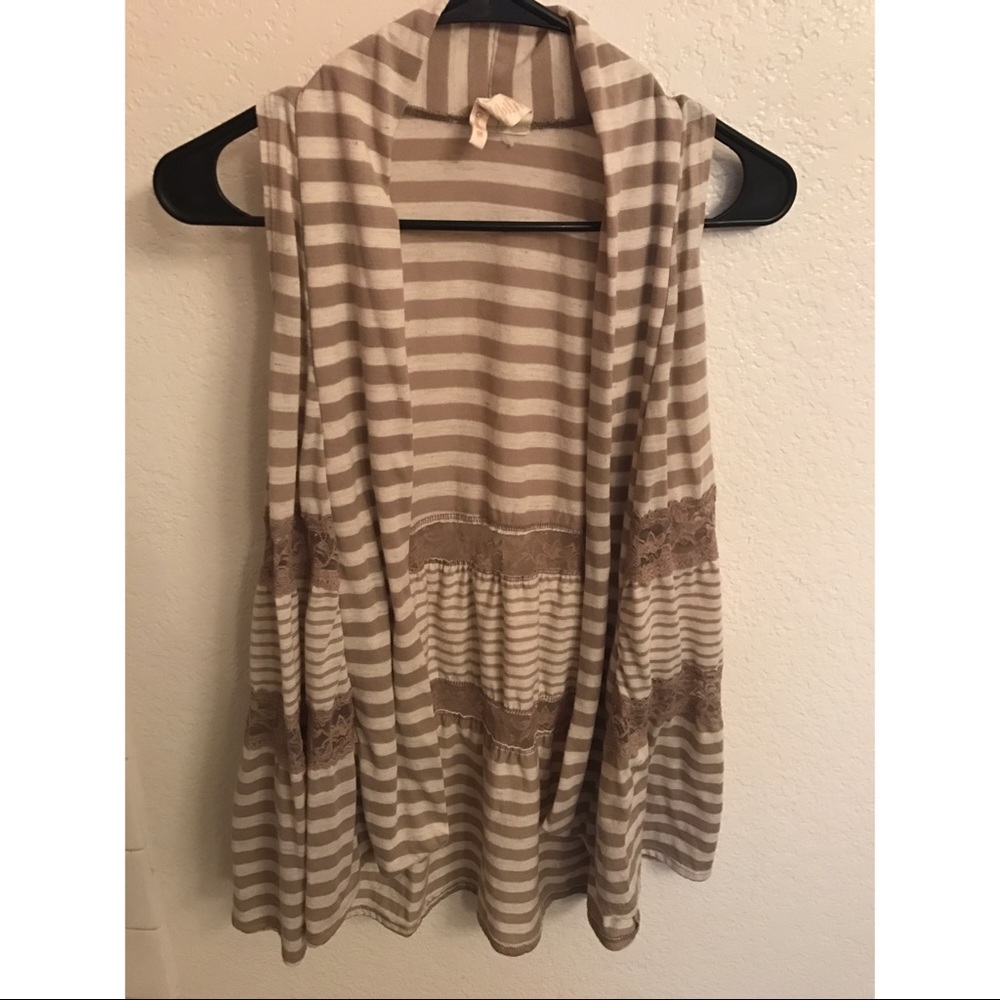 Striped Lacey Tank Vest